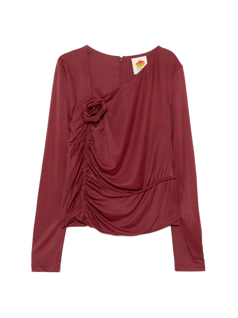 floral-embellished blouse - 1