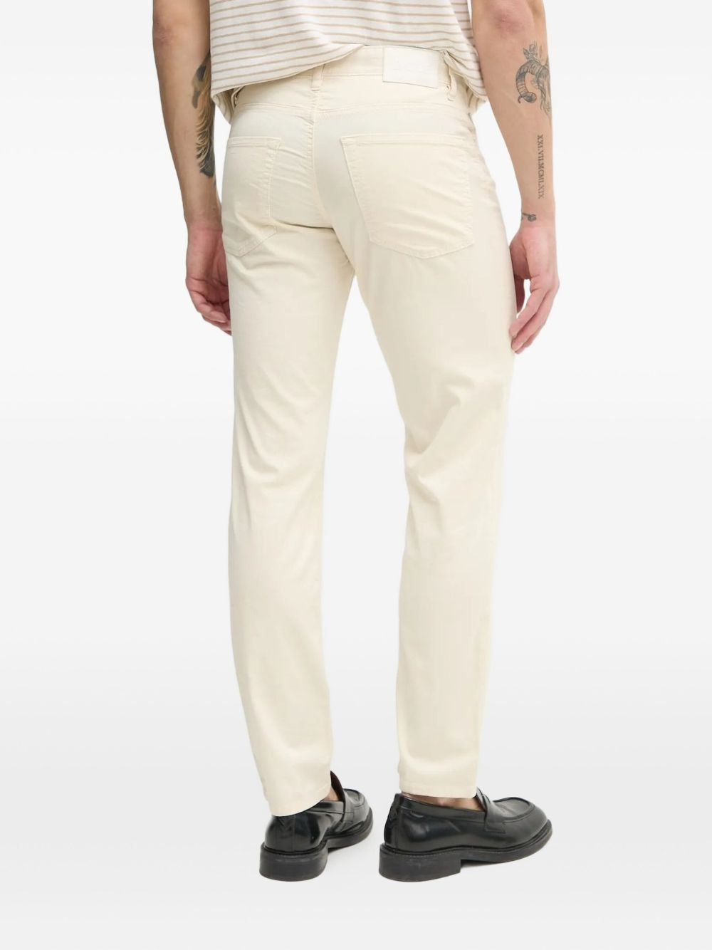 logo-patch straight-leg trousers - 2