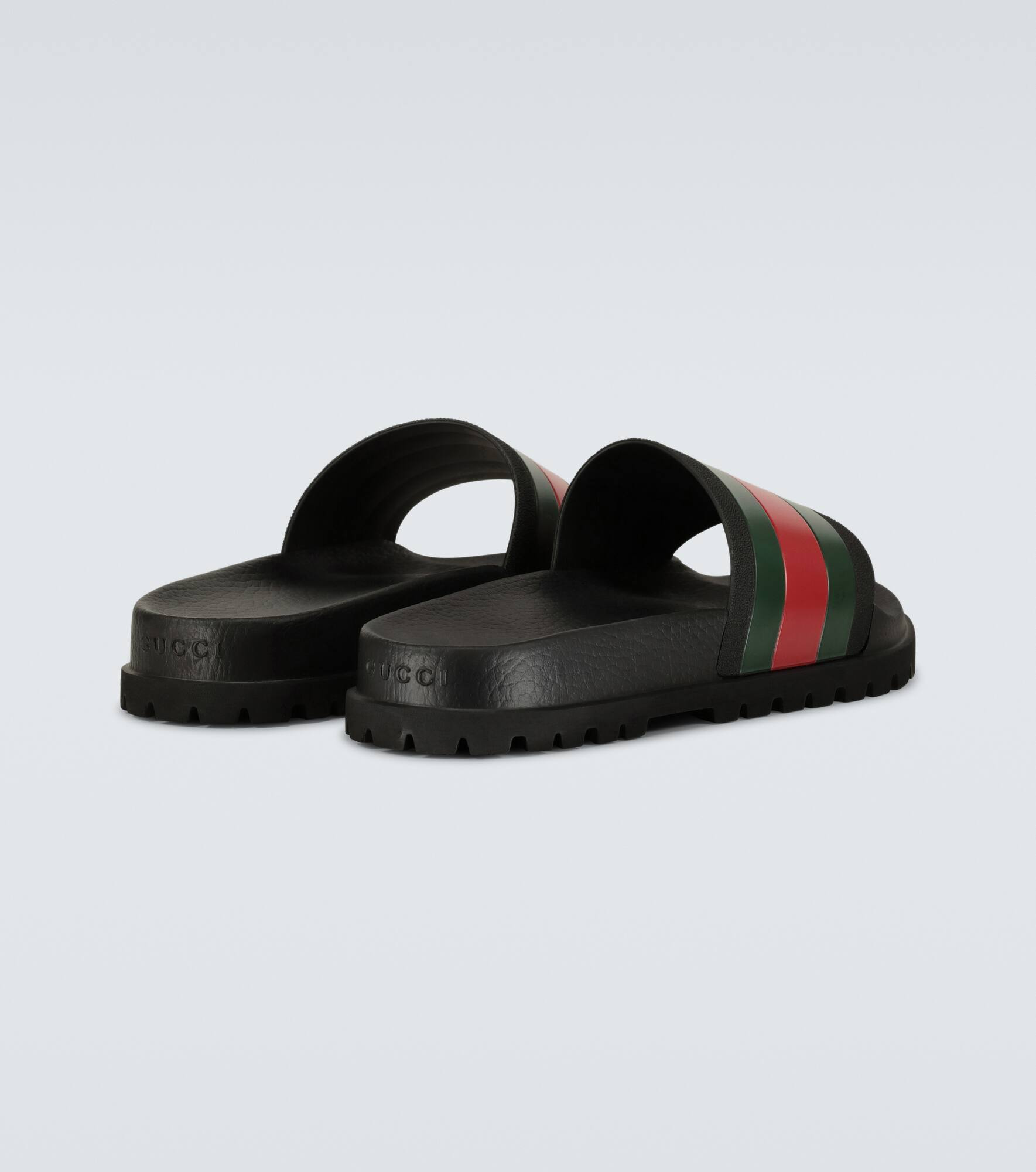 Striped Web slide sandals - 3