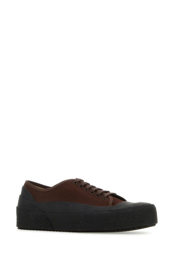 Chocolate canvas Sharp Sn sneakers - 2