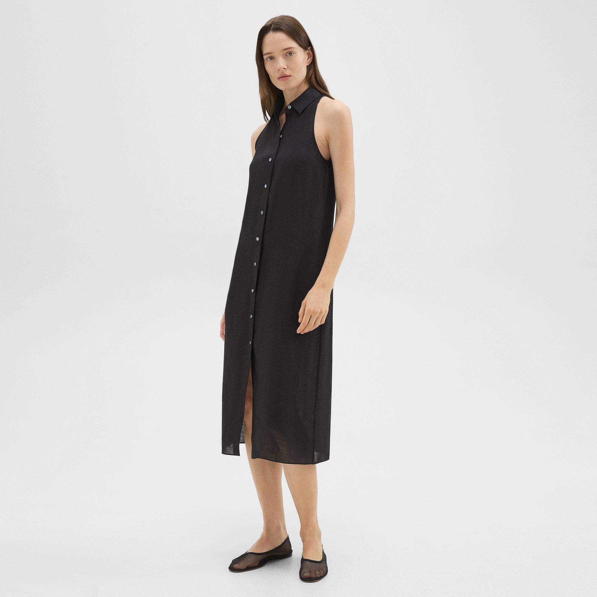 Halter Neck Shirt Dress in Hemp - 3