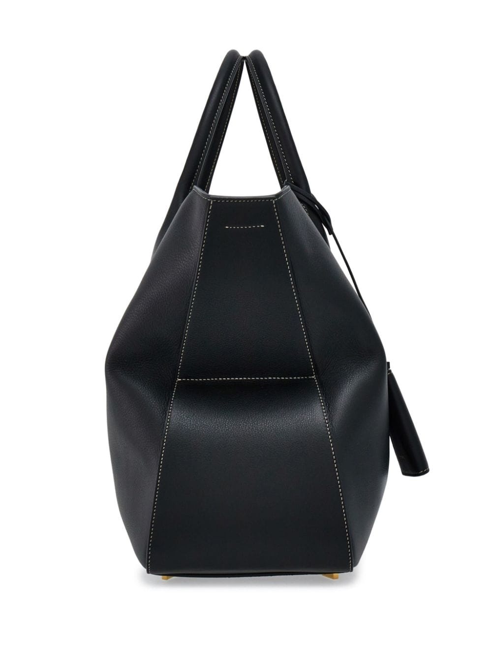 logo-print leather tote bag - 3