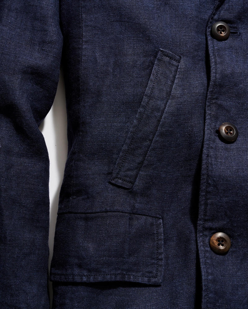 Canvas Linen Bond Peacoat 4