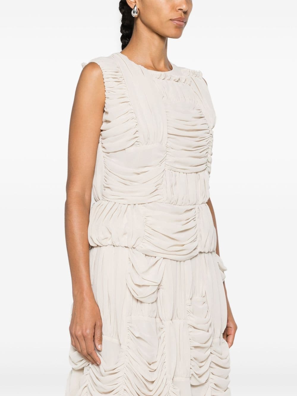 sleeveless ruched blouse - 3