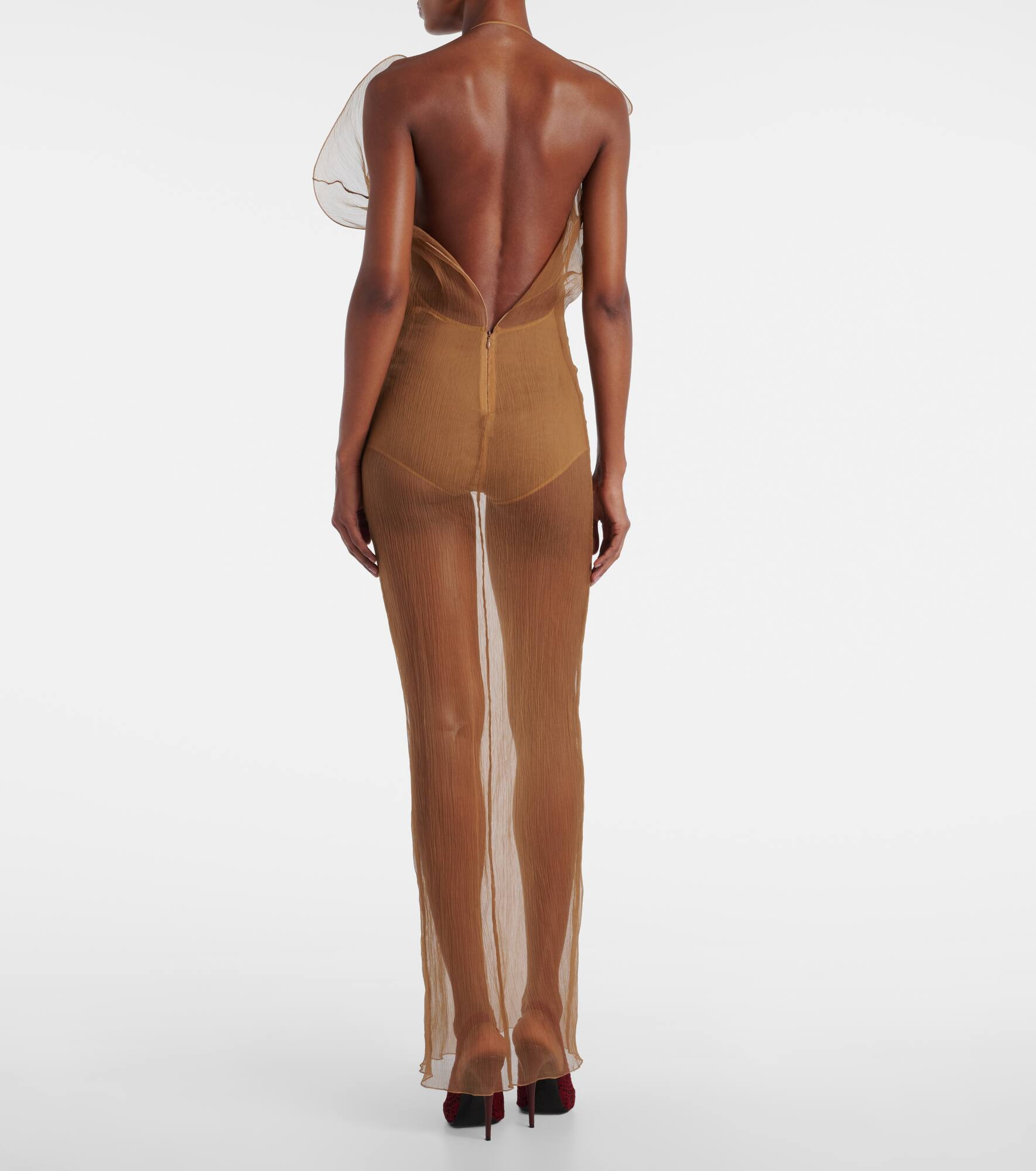 Sheer silk organza gown - 3