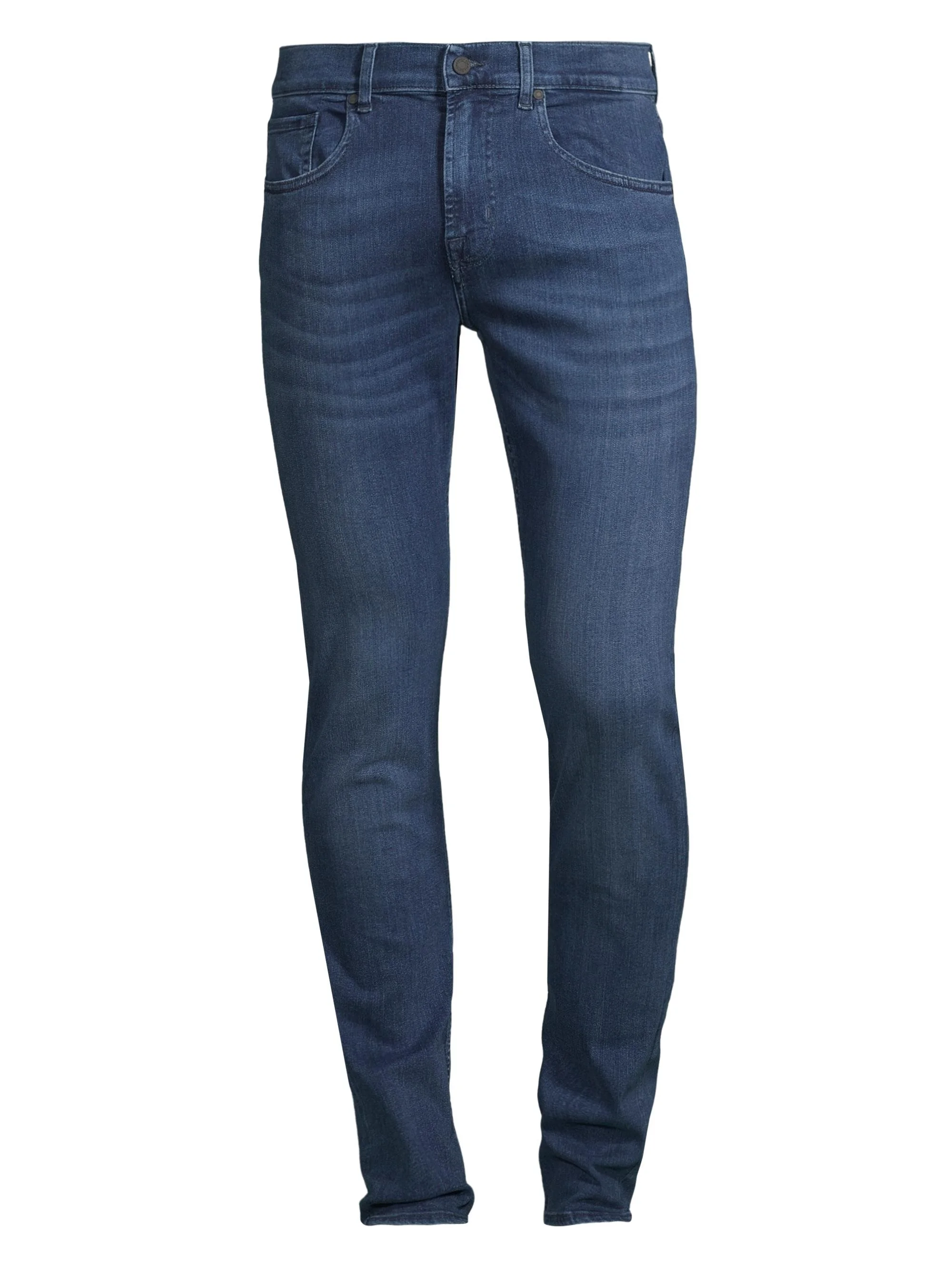 Men's Skinny Cotton-Blend Jeans - Mid Blue - 1