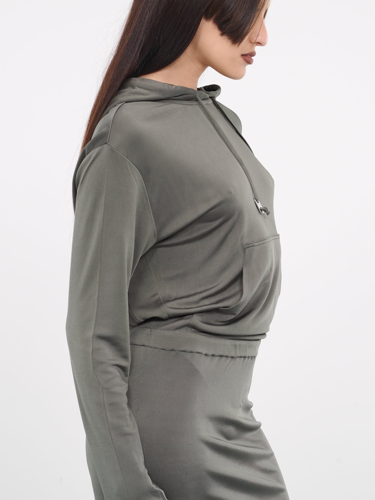 Gathered Hoodie Dress - 4