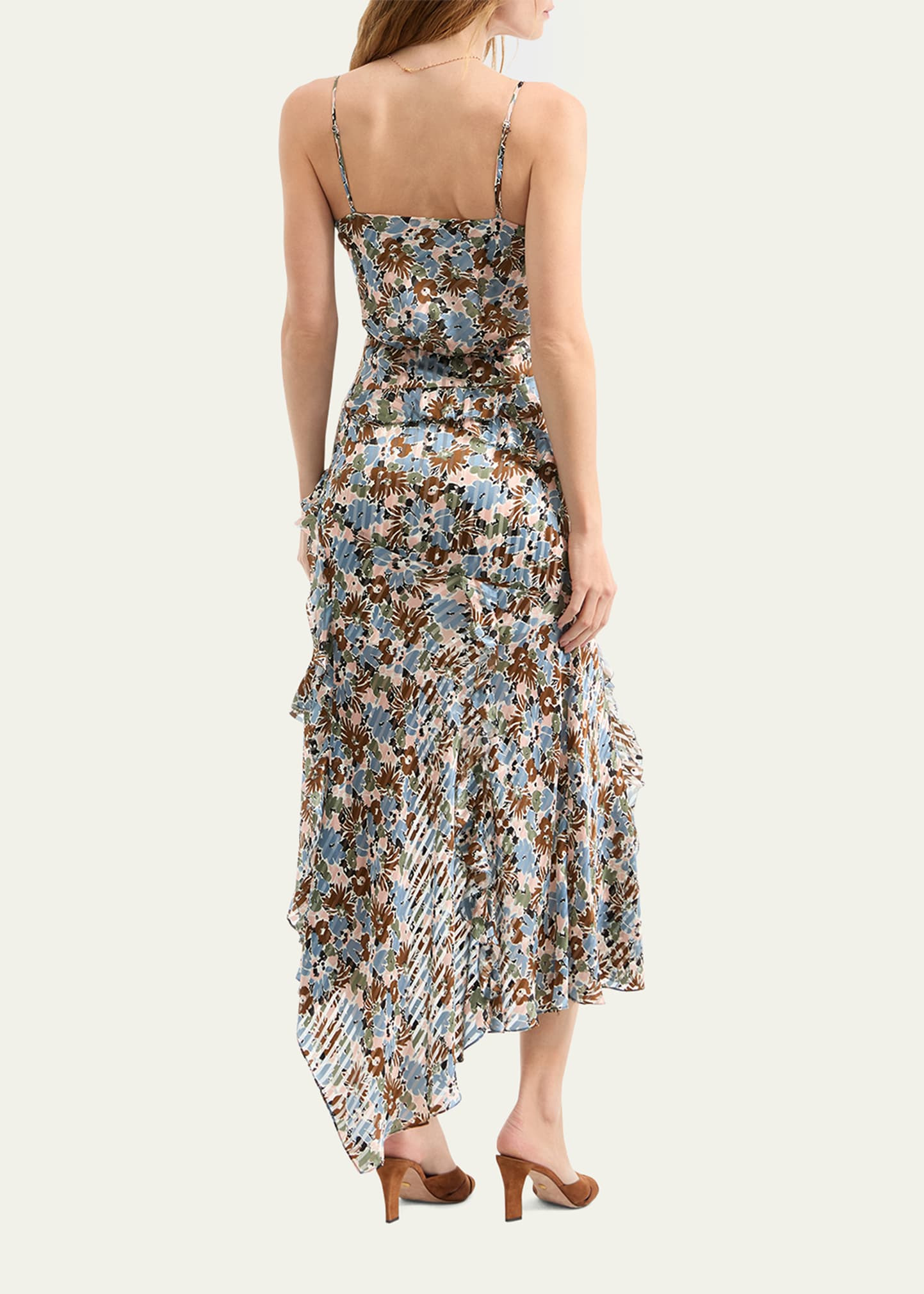 Avenel Floral Ruffled Midi Dress - 3