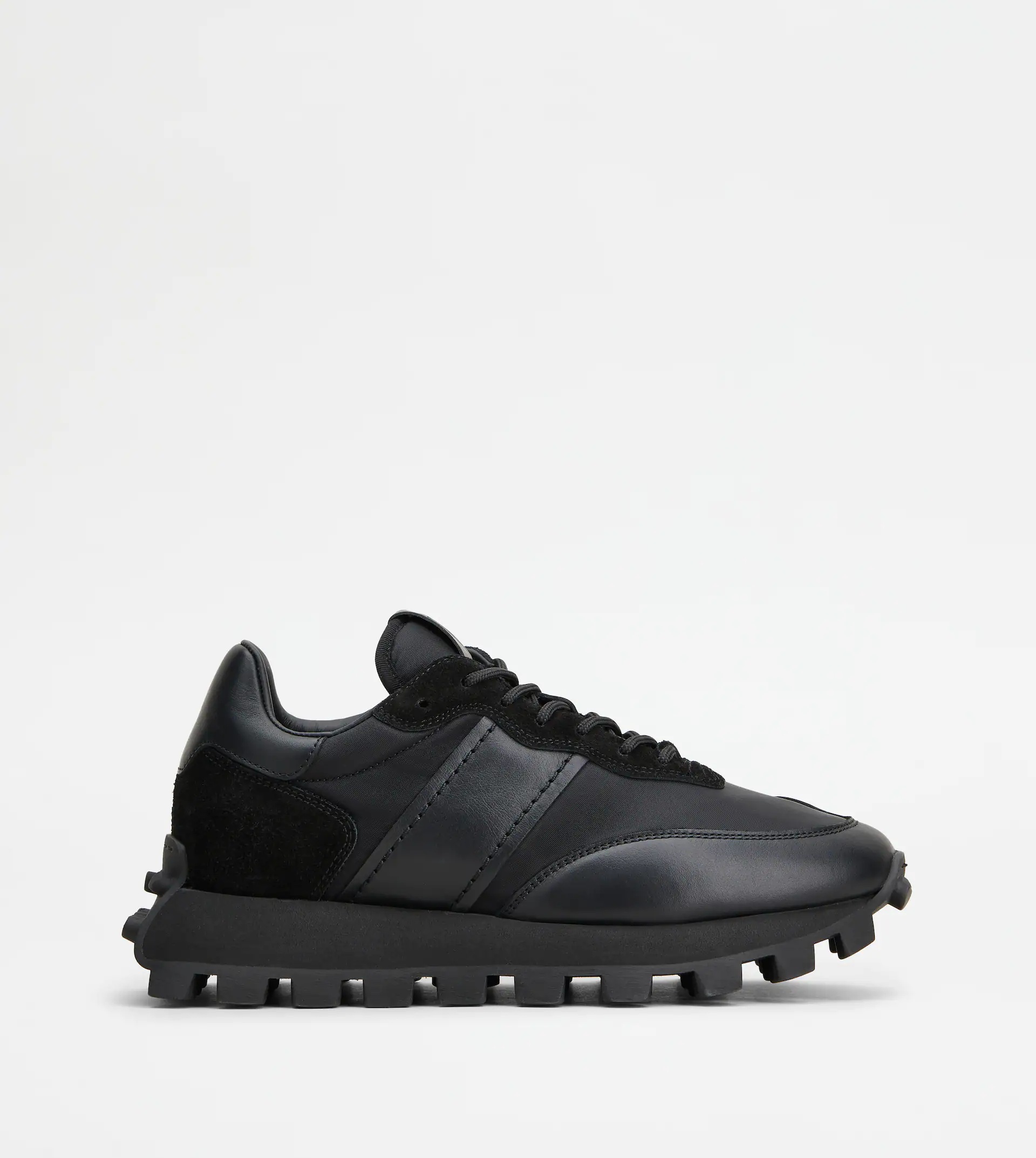 SNEAKERS TOD'S 1T IN LEATHER AND FABRIC - BLACK - 1