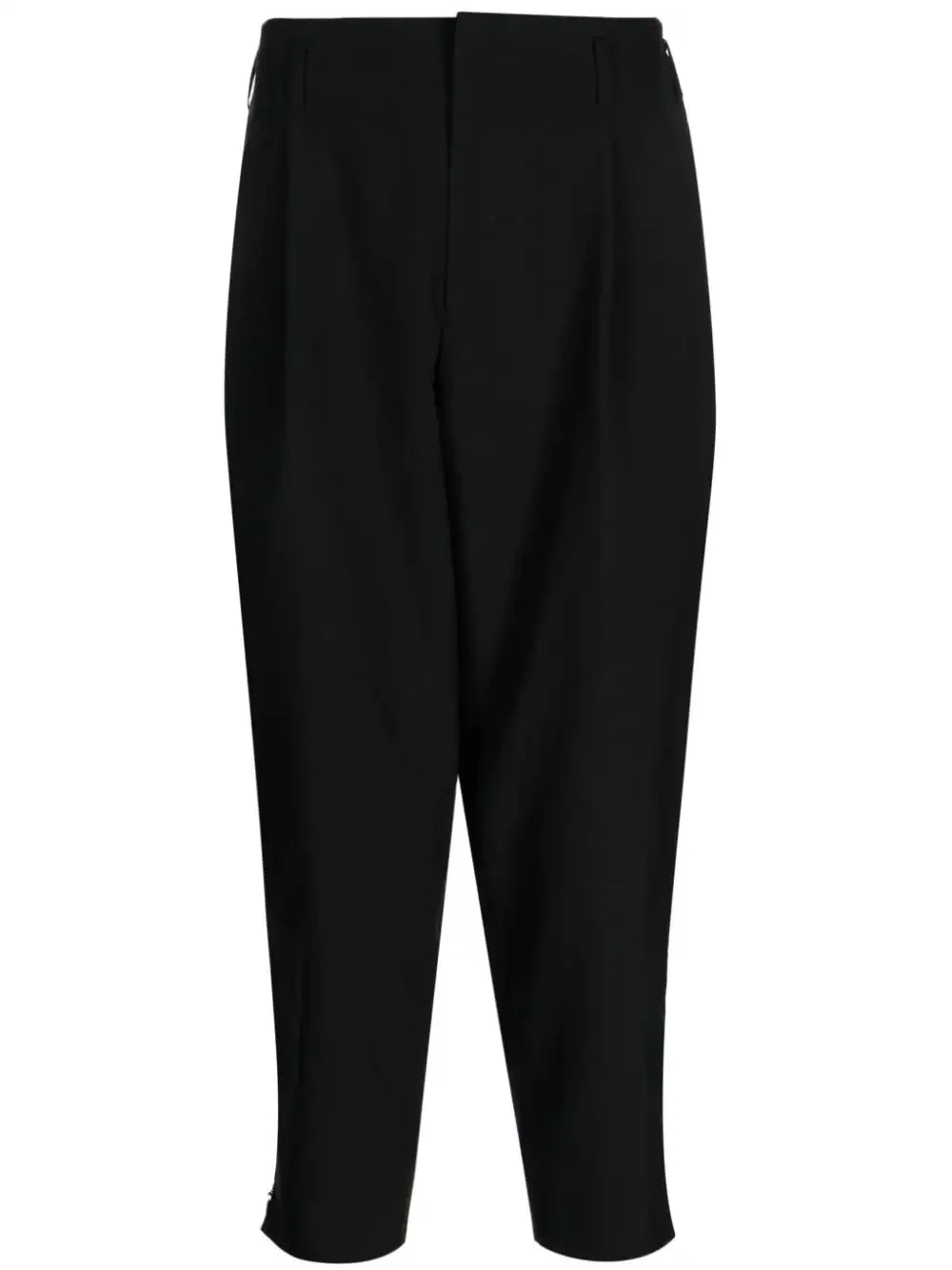 TAPERED-LEG CROPPED WOOL TROUSERS - 1