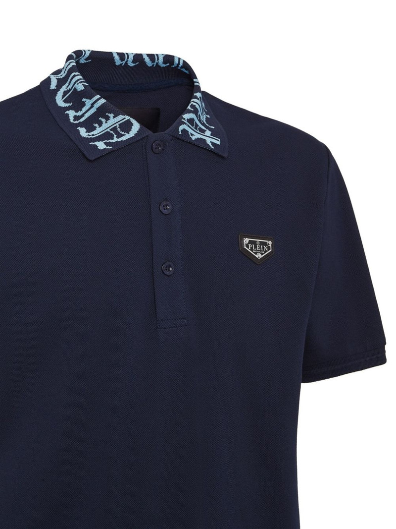 PHILIPP PLEIN Gothic Plein piqué short-sleeve polo shirt outlook