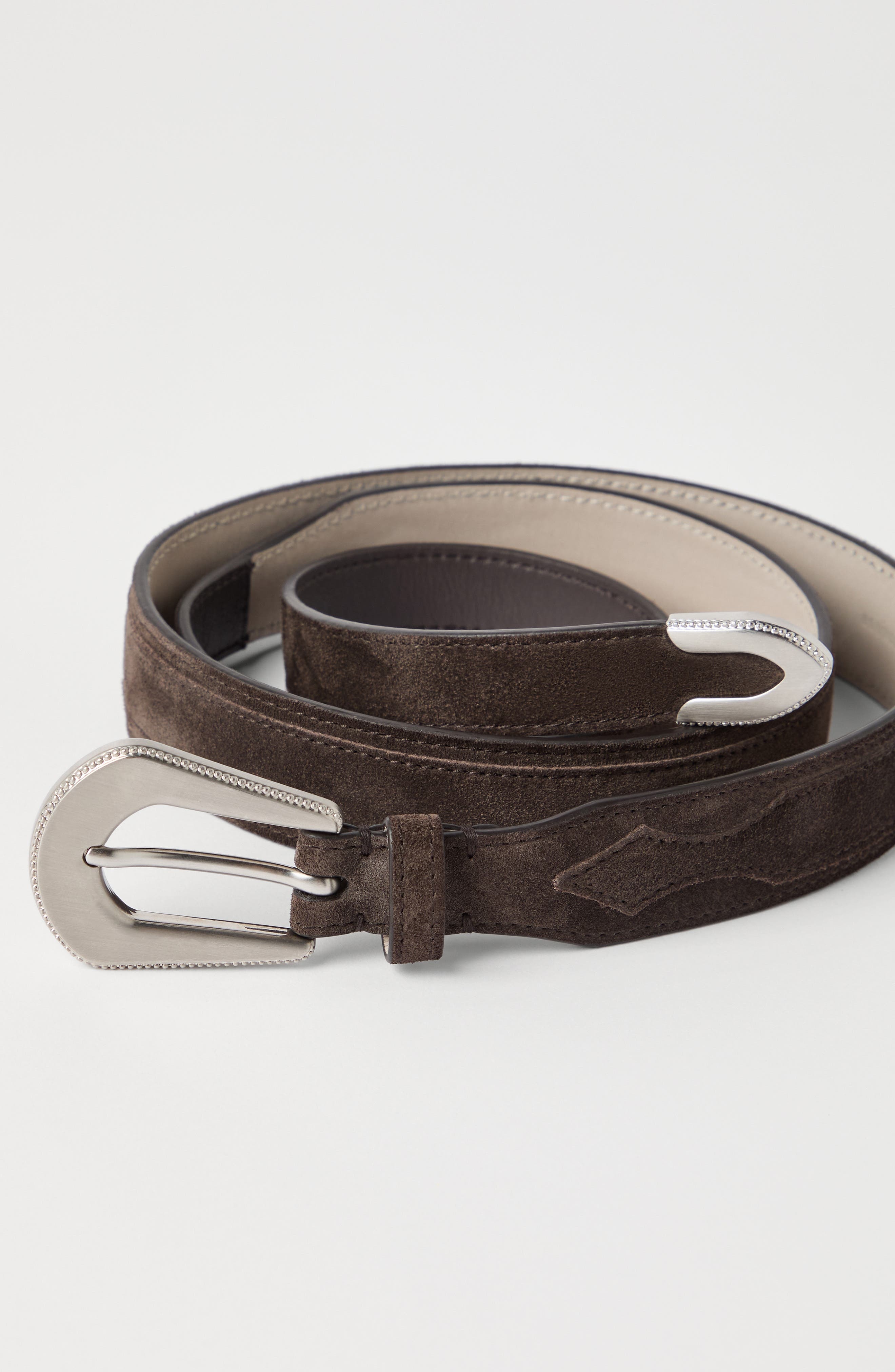 Brunello Cucinelli Suede belt in Rust Brown at Nordstrom - 3