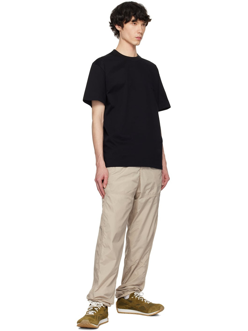 Wooyoungmi Black Embroidered Logo T-shirt outlook