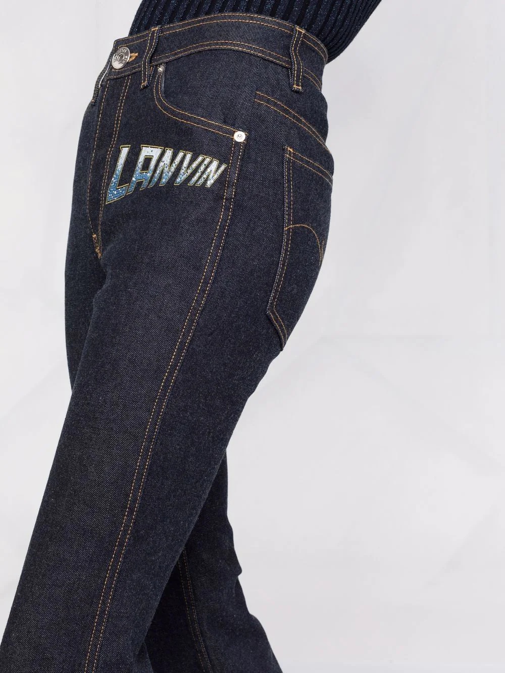 logo-print straight-leg jeans - 3