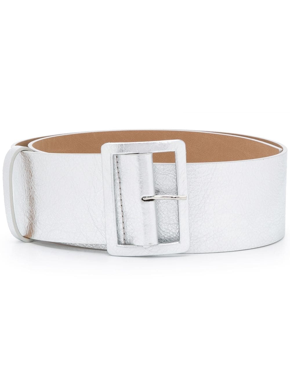 chunky leather belt - 1