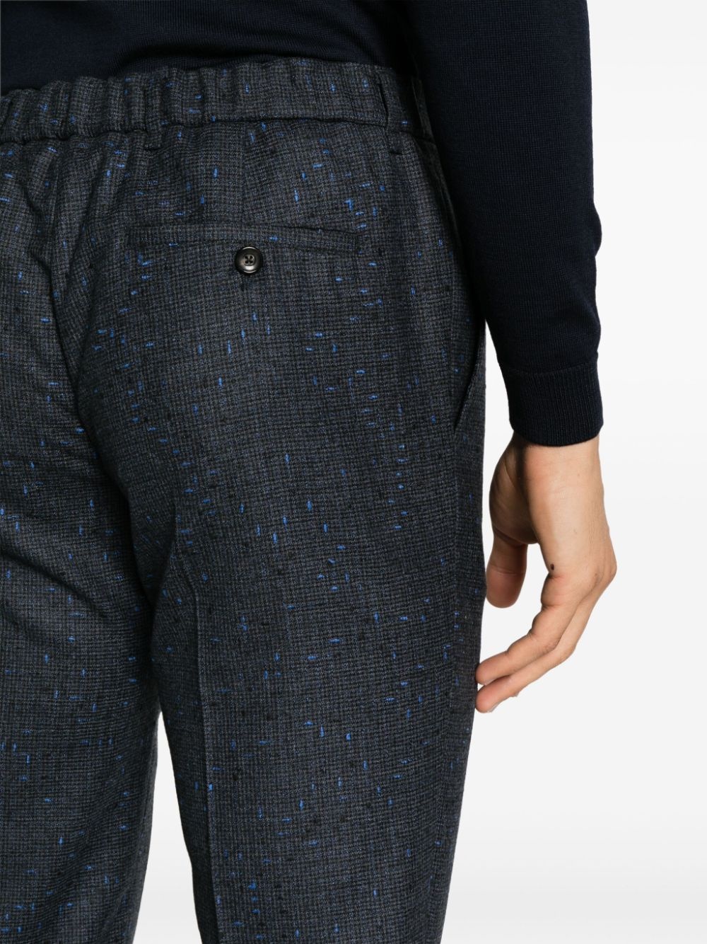 speckled single-breasted suit - 6