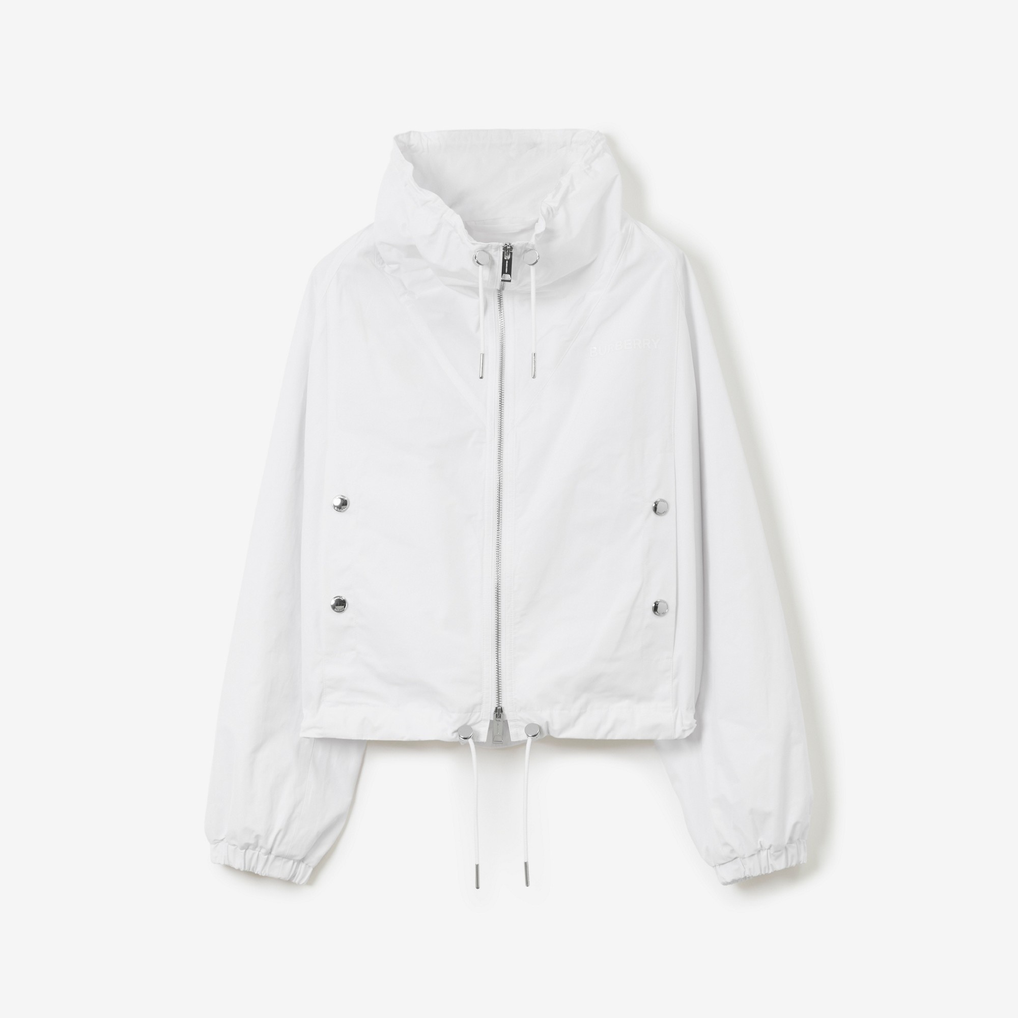 Logo Print Cotton Blend Oversized Jacket - 1