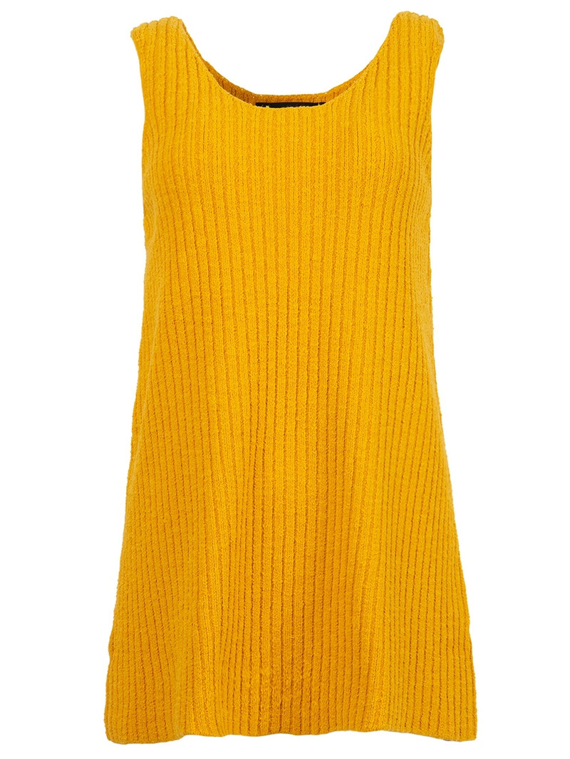 소매없는 bouclé 탑 1