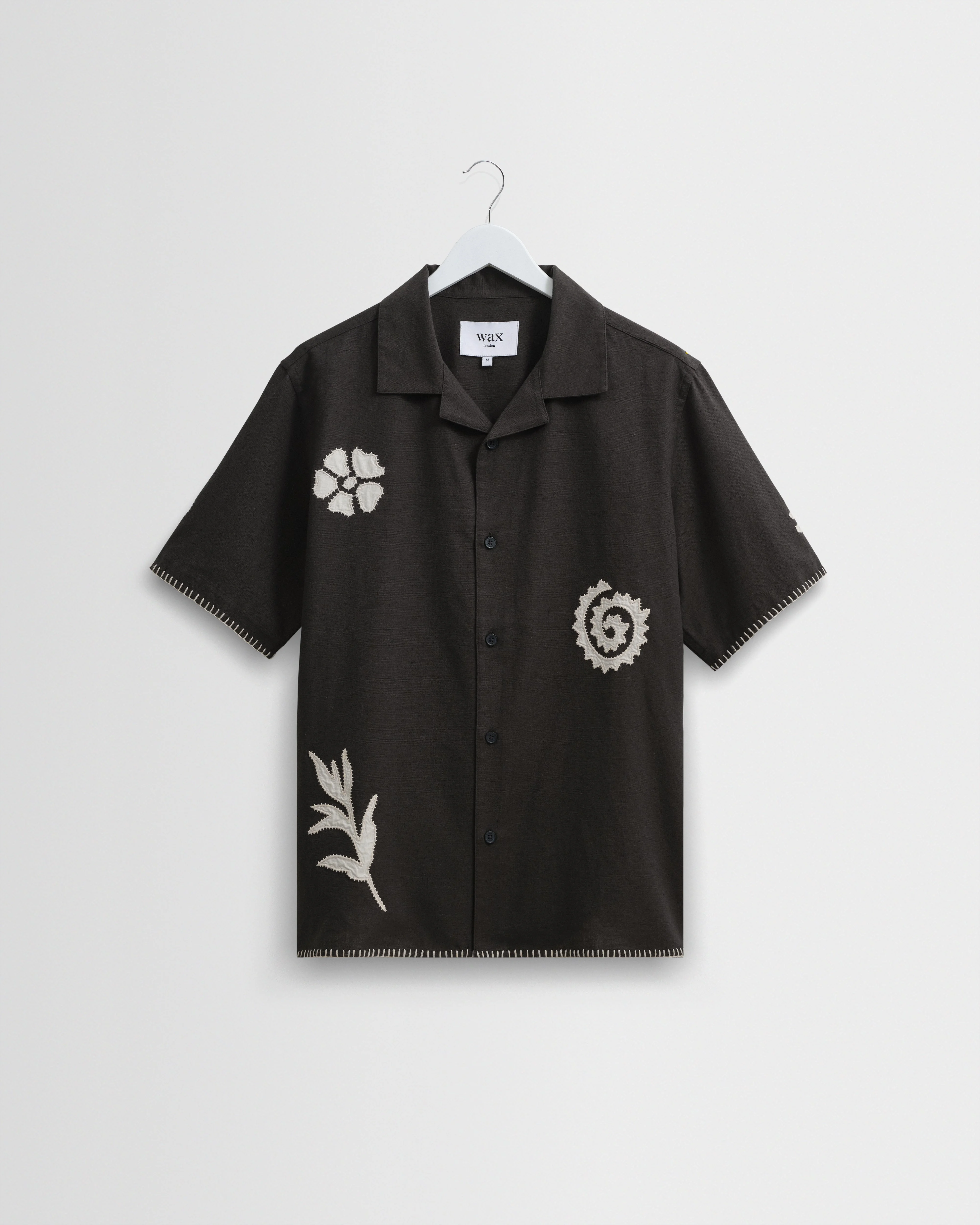 Didcot - Black Doodle Applique Short-Sleeve Shirt - 1