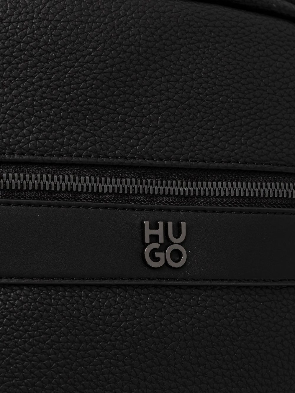 logo-plaque leather-effect backpack - 5