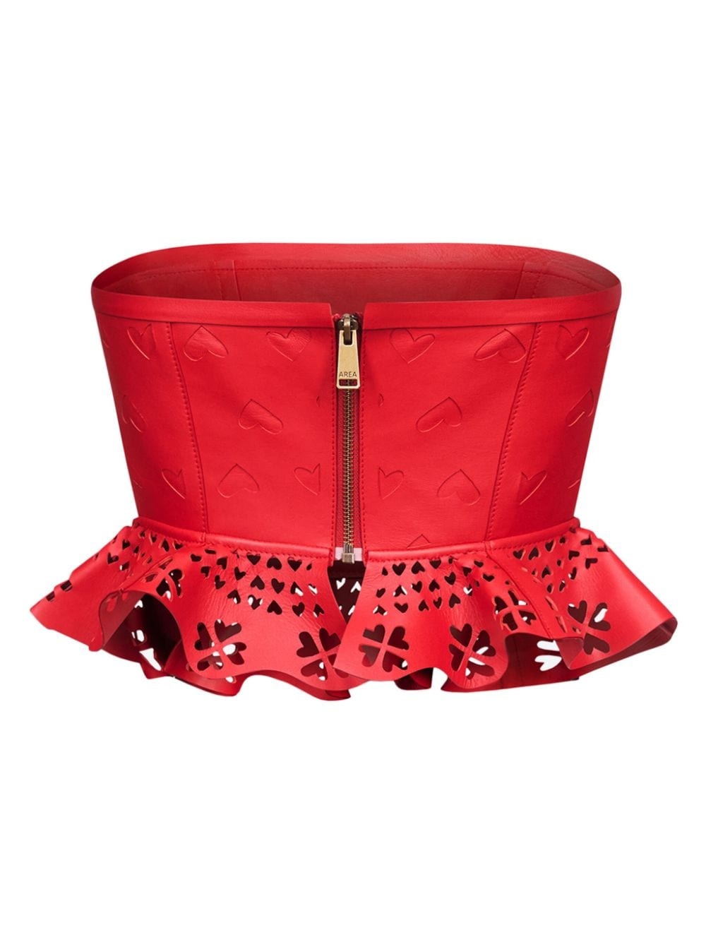 laser-cut leather heart bandeau - 6