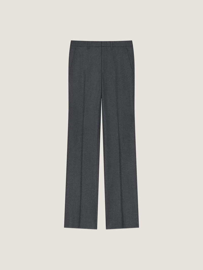 STRAIGHT LEG TAILORED TROUSERS IN FLANNEL 1