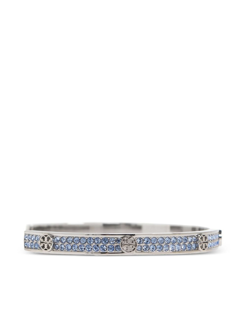 rhinestone-embellished logo bracelet 4
