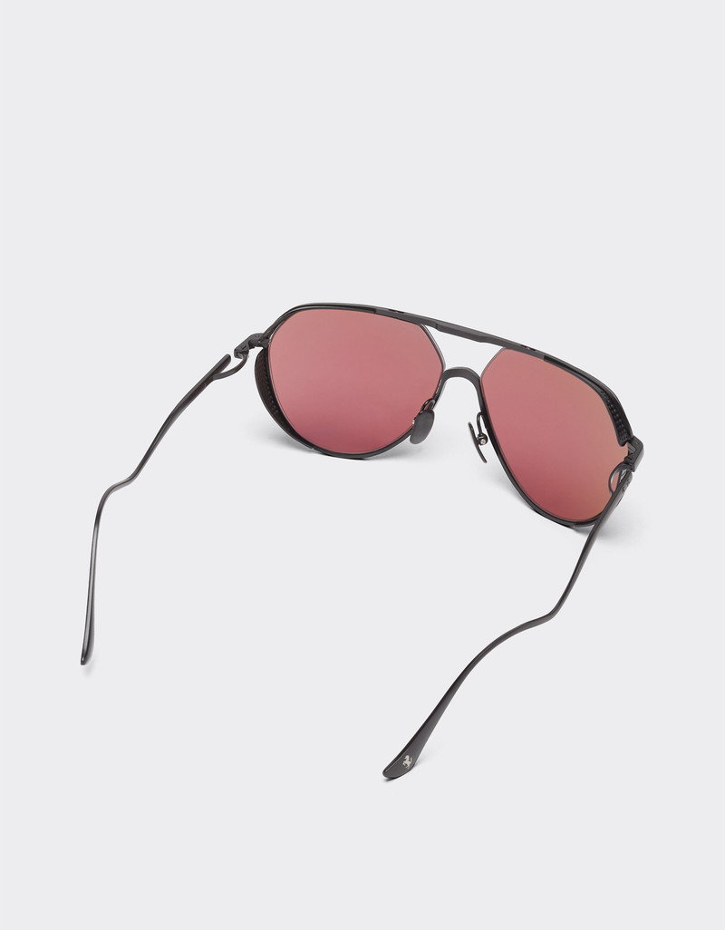 Ferrari sunglasses in matt black titanium with exclusive Contrast Pro™ lenses 5