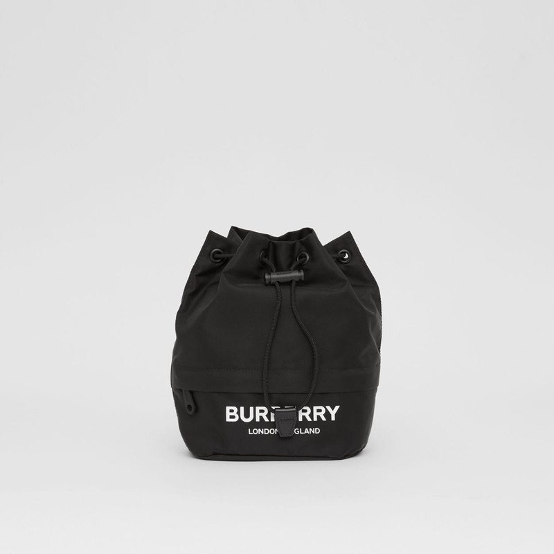 Logo Print Nylon Drawcord Pouch 1