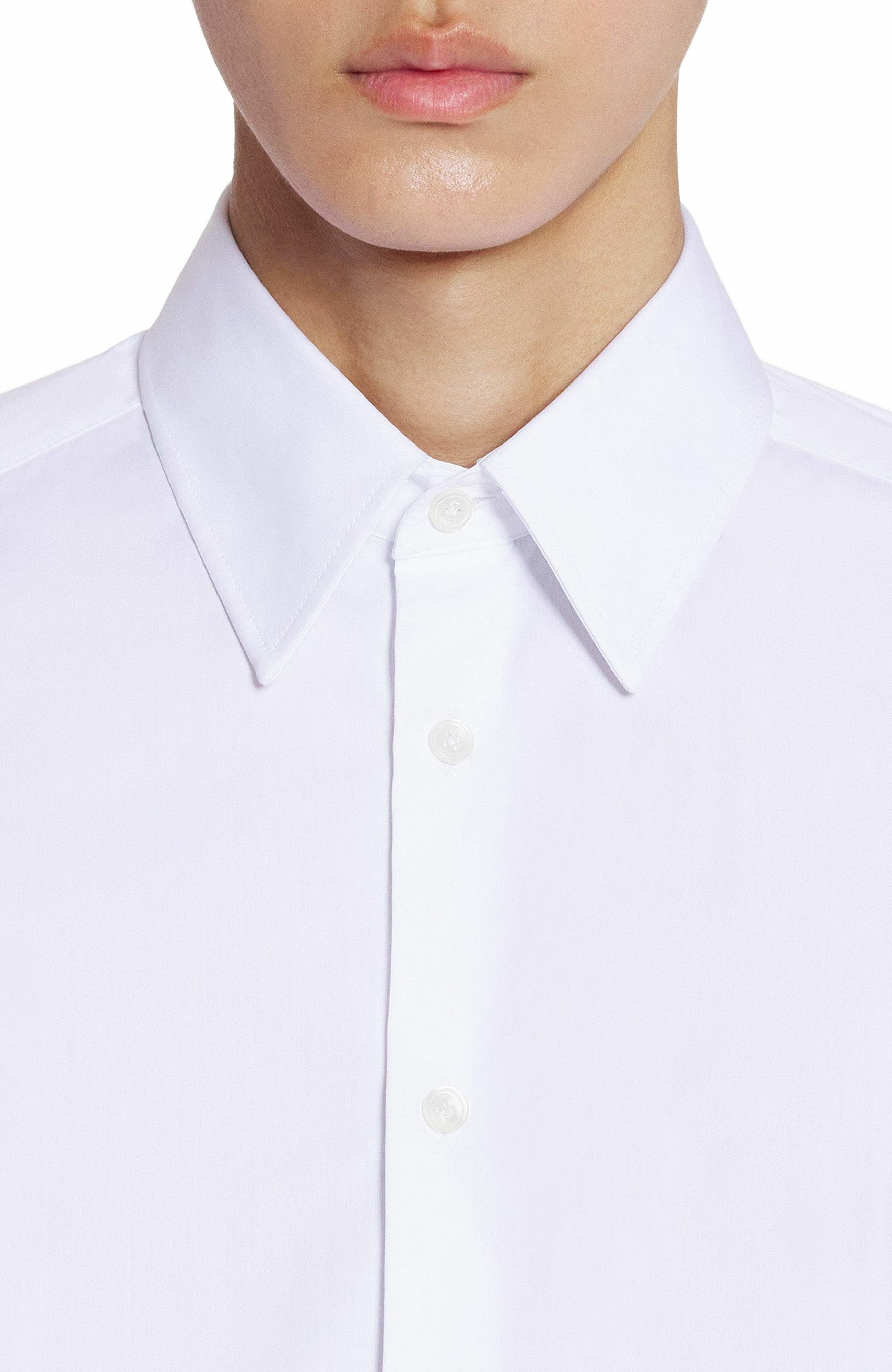 Lanvin Fitted Shirt in Optic White at Nordstrom - 4