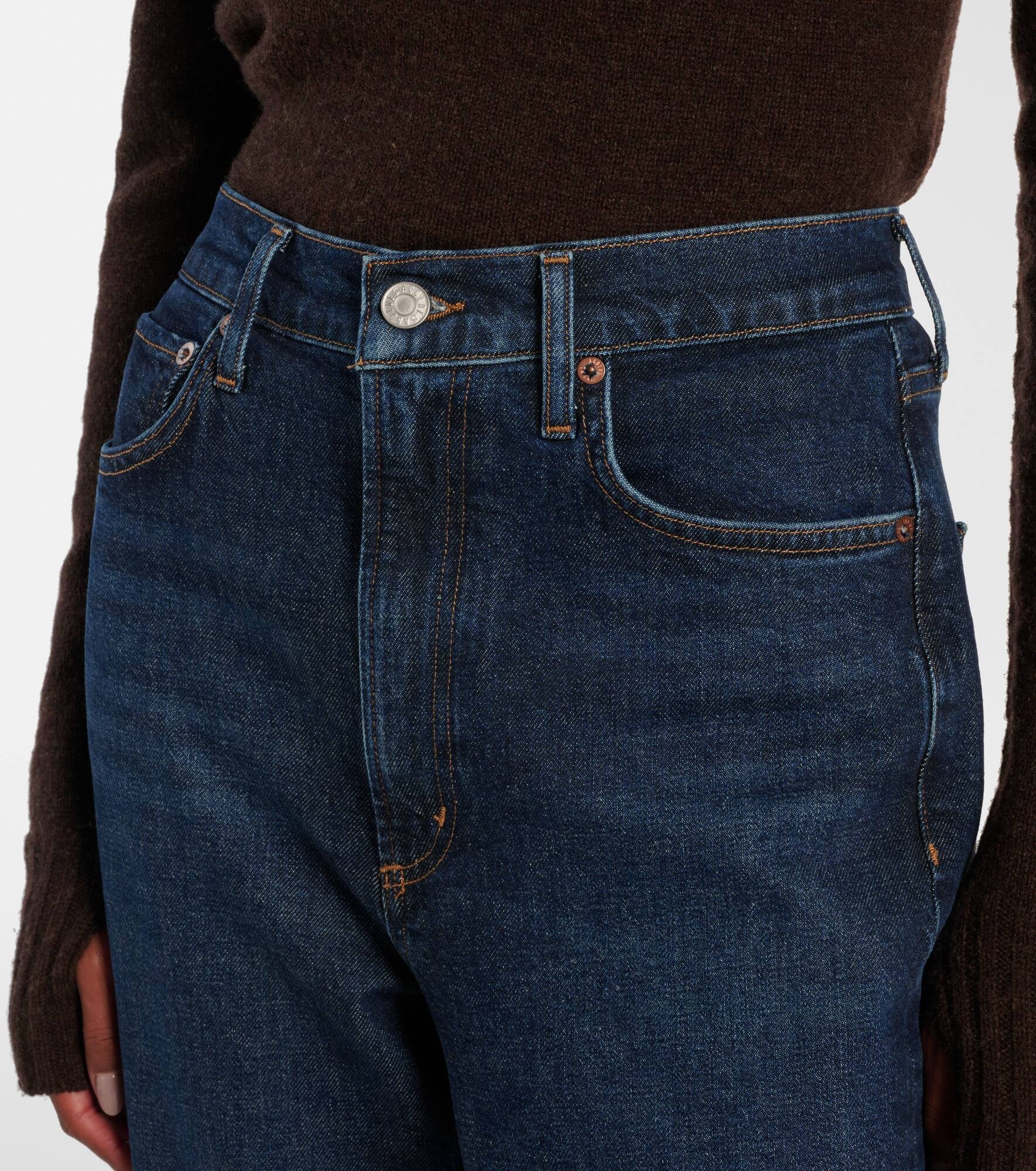 Stovepipe high-rise straight jeans - 4