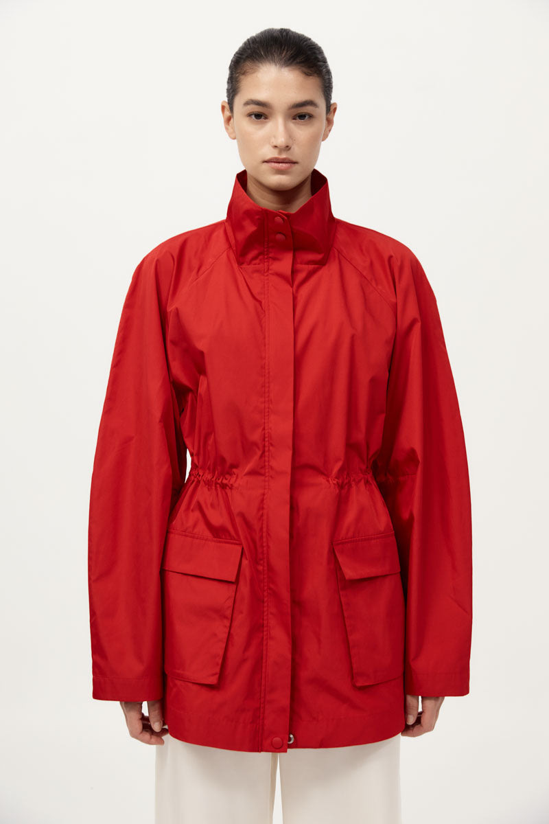 Paper Taffeta Parka - Red - 5