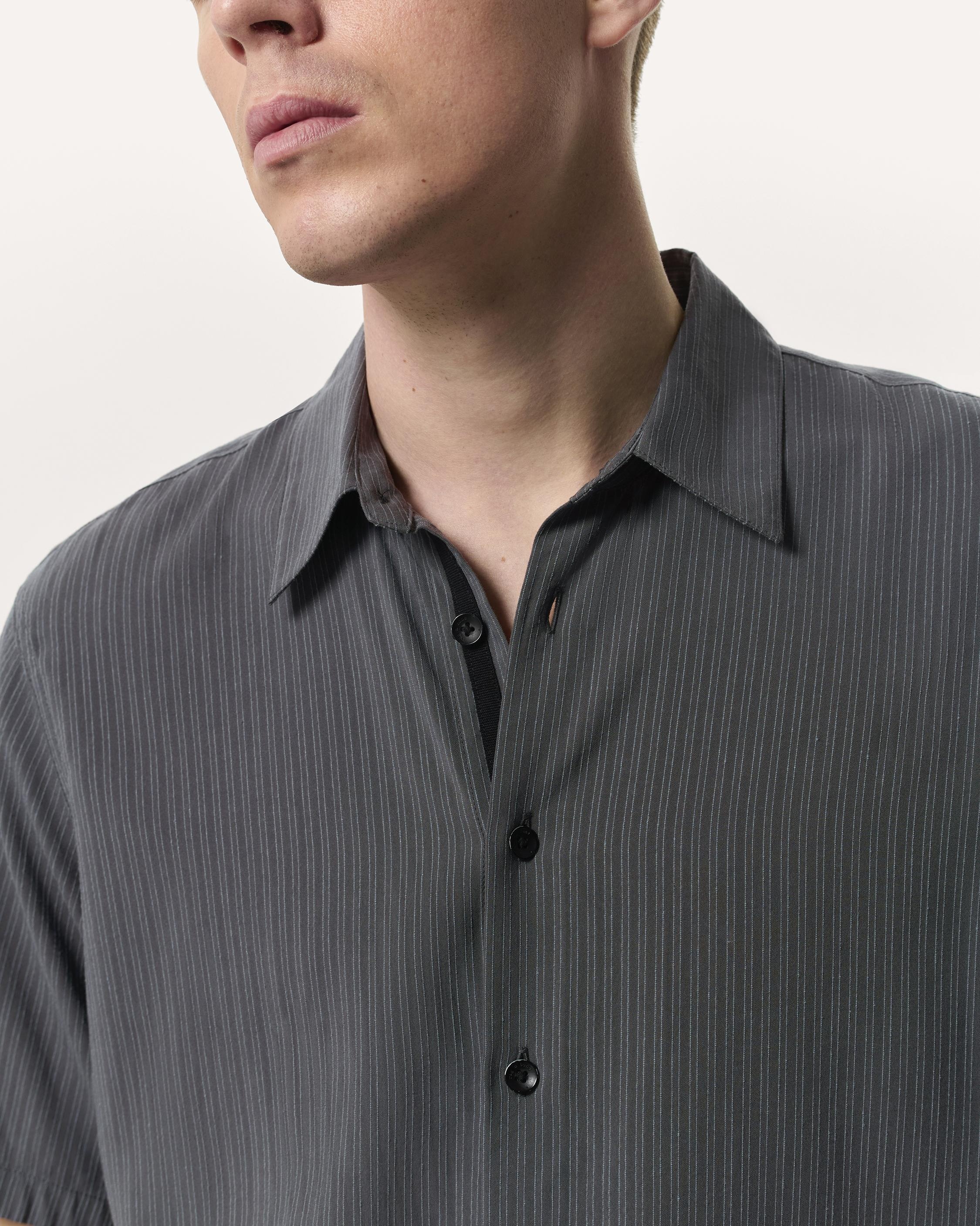 Relaxed Fit Dalton Dobby Striped Shirt - 3