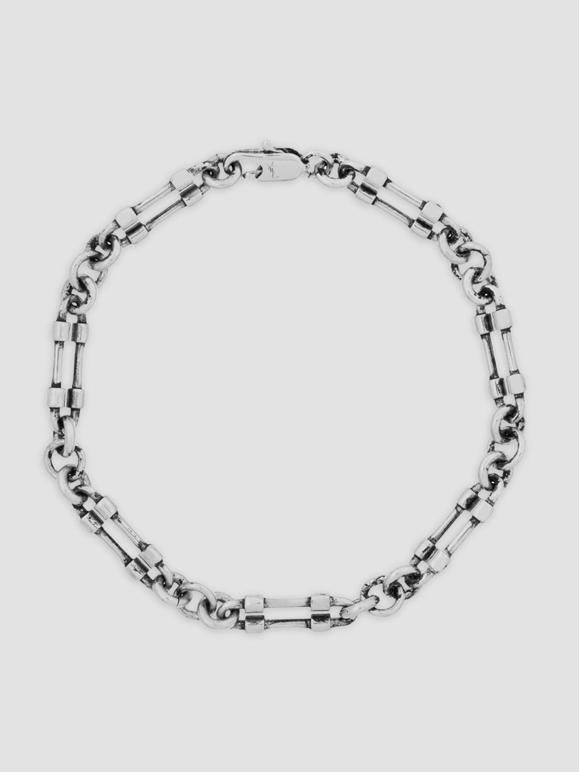 Men's Bolt Chain Bracelet in Metal - Silver - 1