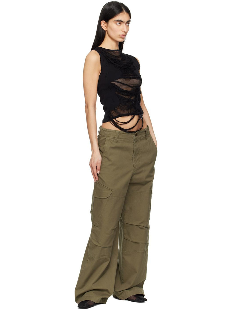 TOGA PULLA Black Mesh & Leather Flats outlook