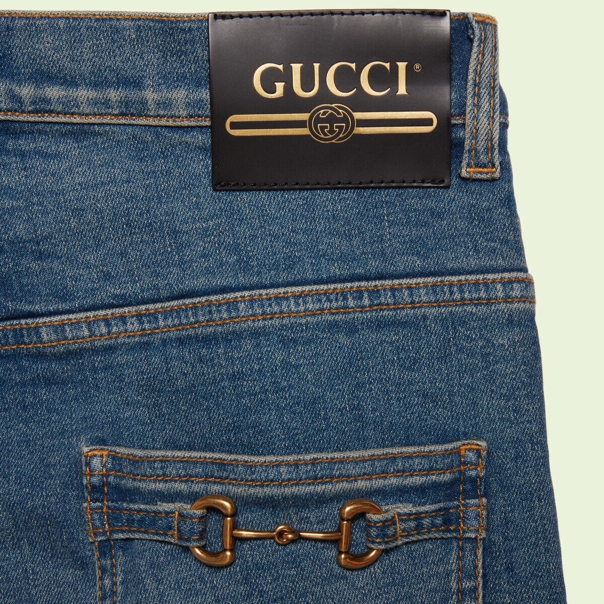 Denim pant with Horsebit - 5