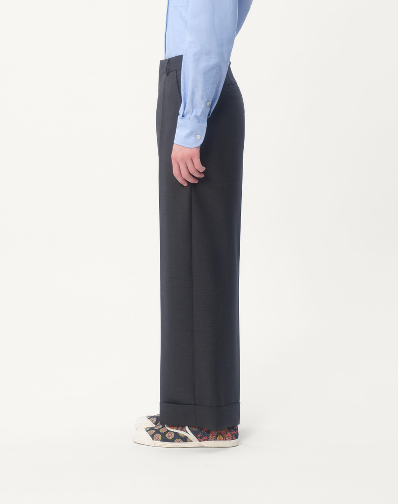 WOOL GABARDINE PANTS WITH TURN-UPS 6