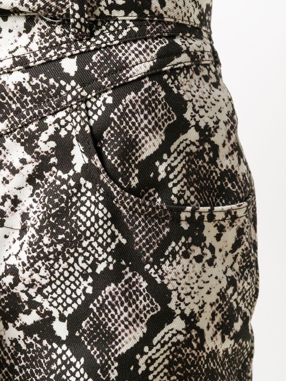snakeskin print mini skirt - 5