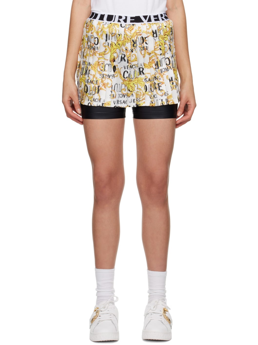 White Print Shorts - 1