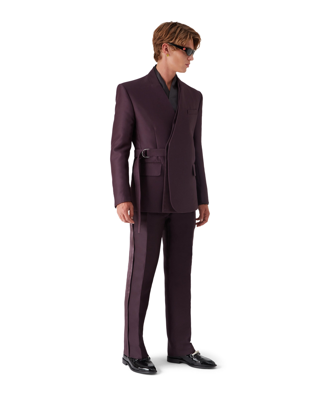 Blend Tailored Wool Silk Wrap Jacket | Casablanca Paris - 2