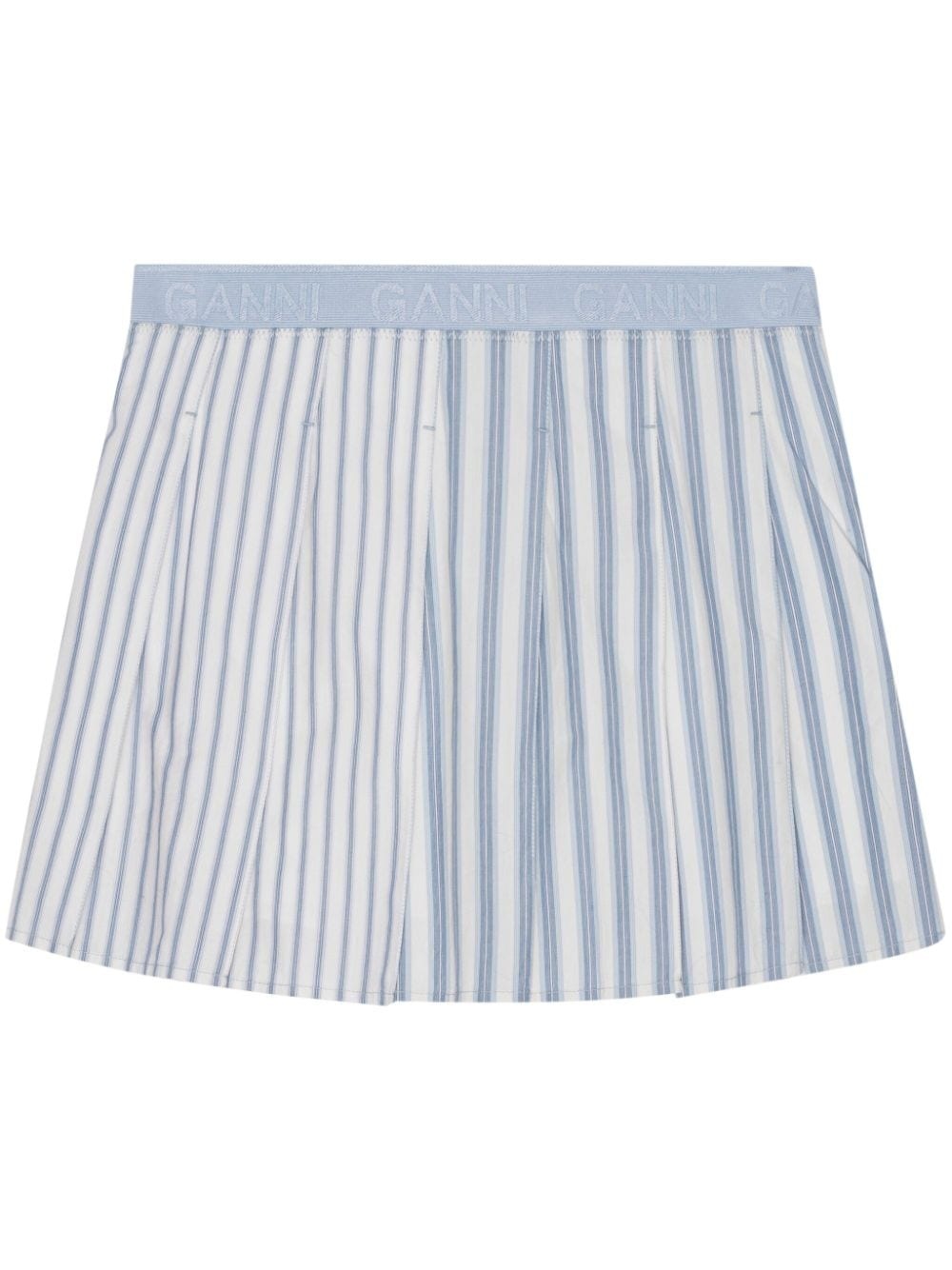 striped pleated mini skirt - 1