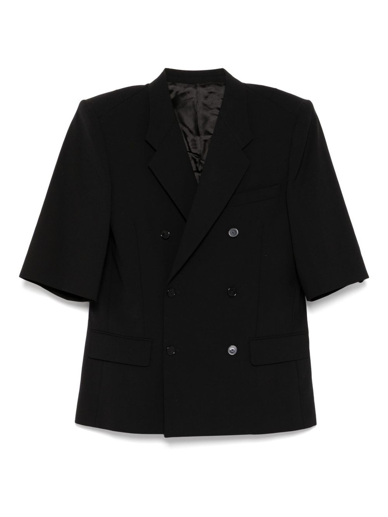 3/4-sleeved double-breasted blazer 1