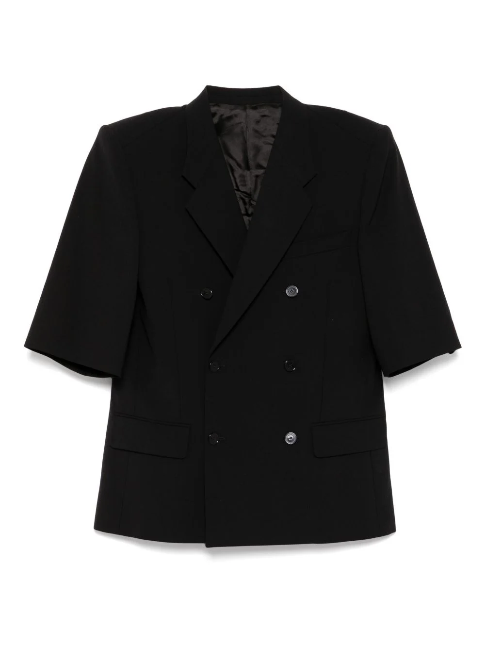 3/4-sleeved double-breasted blazer - 1