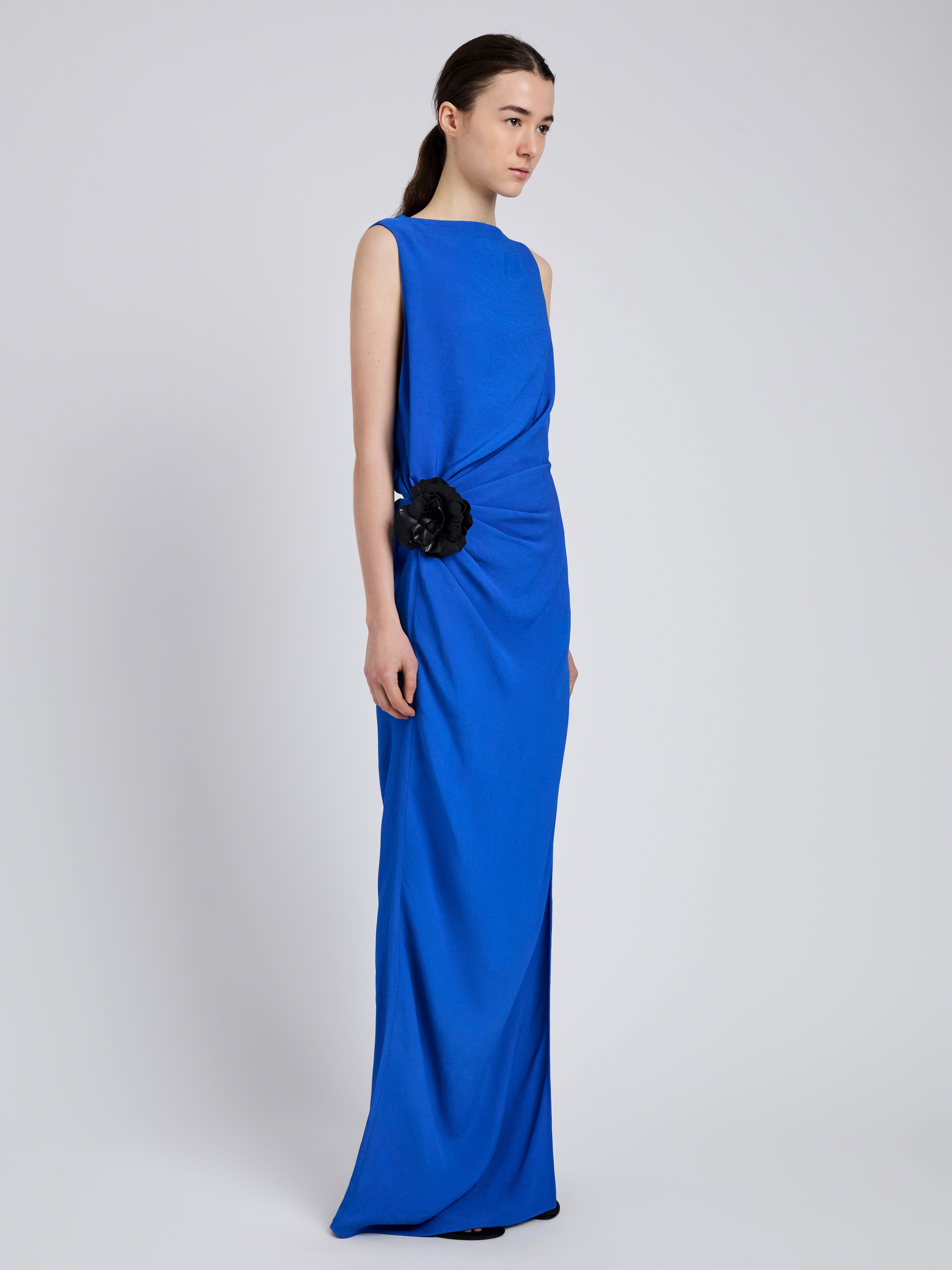 Indria Dress in Matte Double Crepe - 3
