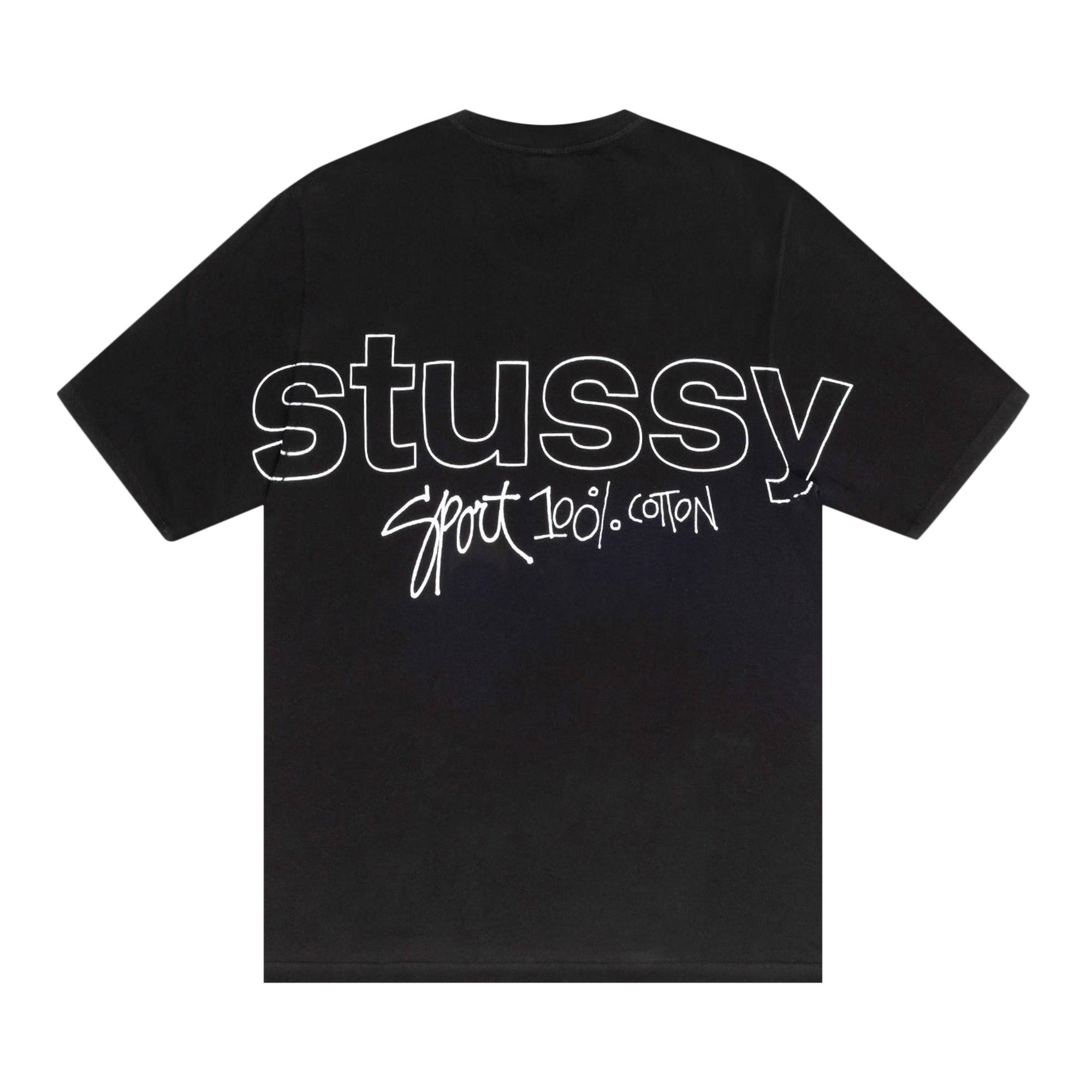 Stussy Sport 100% Pigment Dyed Tee 'Black' - 2