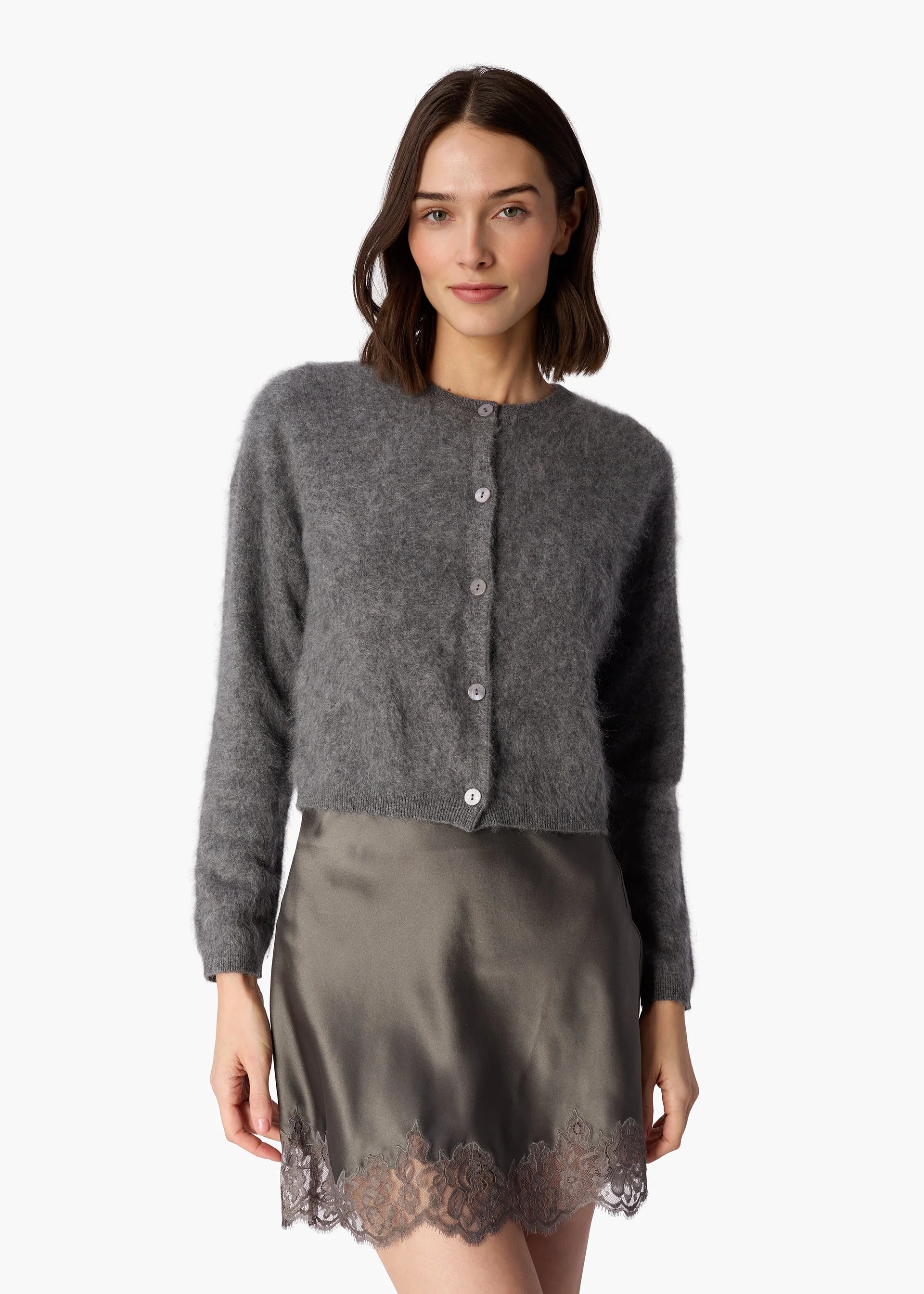 BENNING CASHMERE CARDIGAN COAL - 1