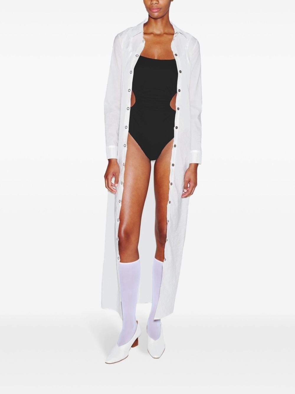 ruched cut-out swimsuit - 3