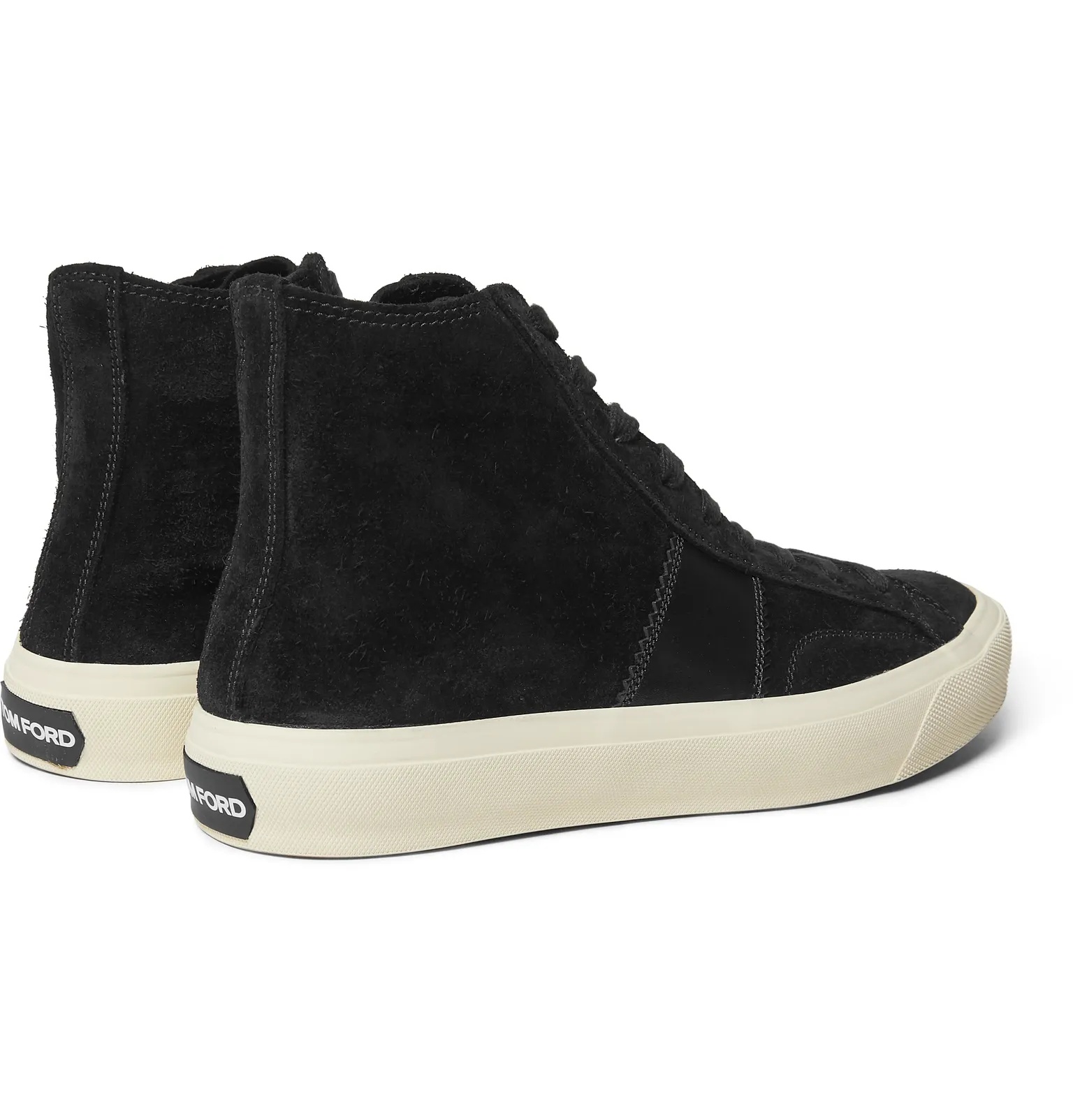 Cambridge Leather-Trimmed Suede High-Top Sneakers - 13