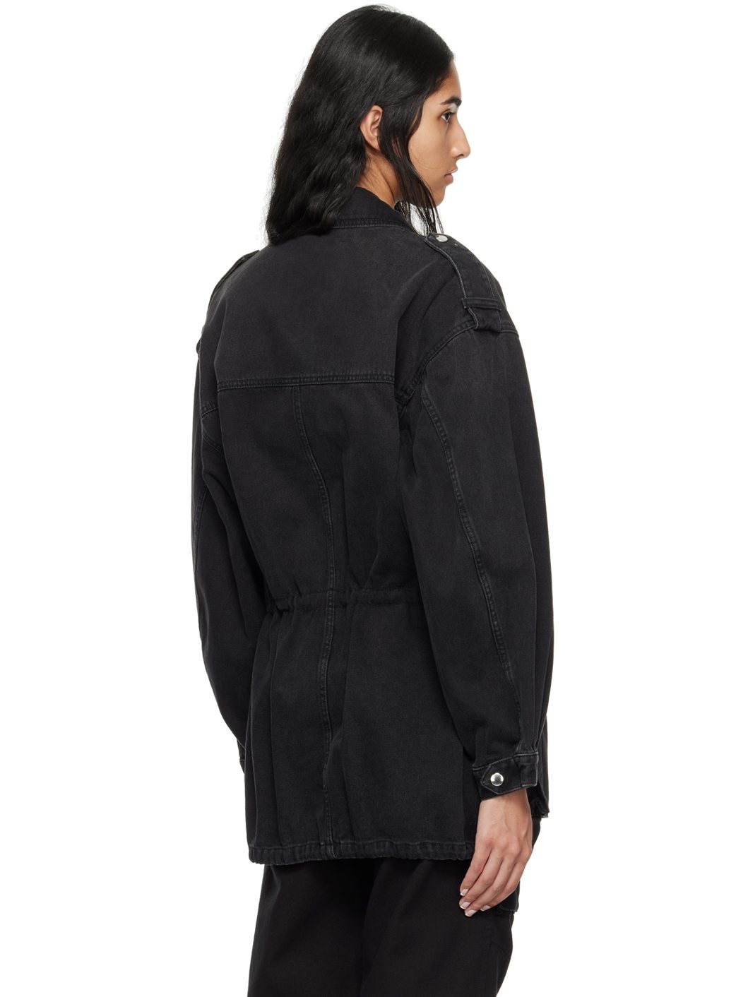 Black Joanna Denim Jacket - 3