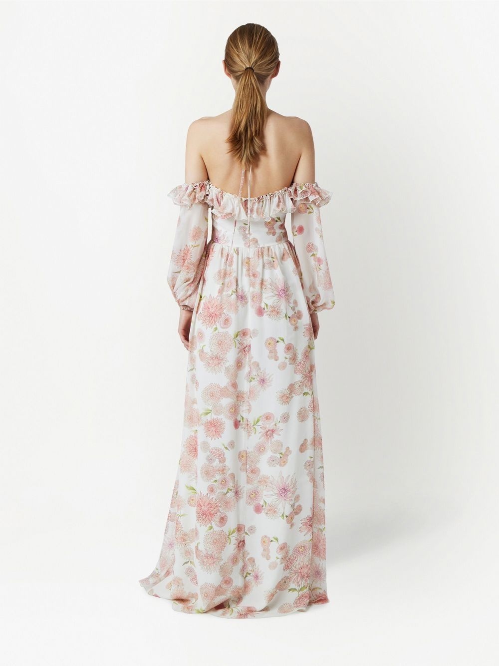 floral-print halterneck dress - 4